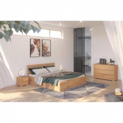 Łóżko drewniane bukowe z szufladami Skandica Sparta Maxi & DR