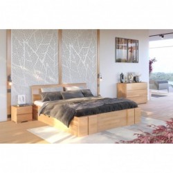 Łóżko drewniane bukowe z szufladami Skandica Vestre Maxi & DR